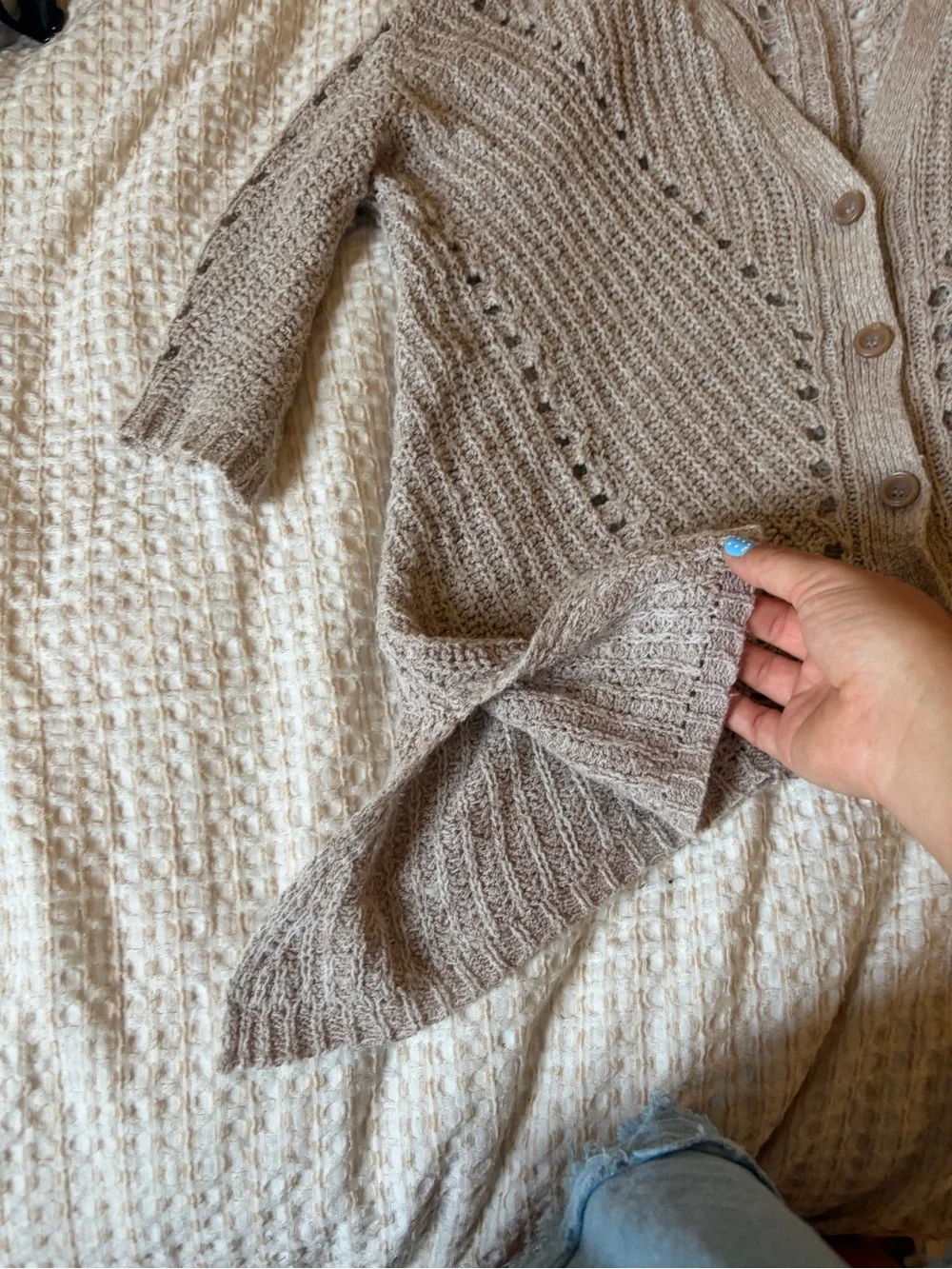 Moth Anthropologie Beige Cardigan